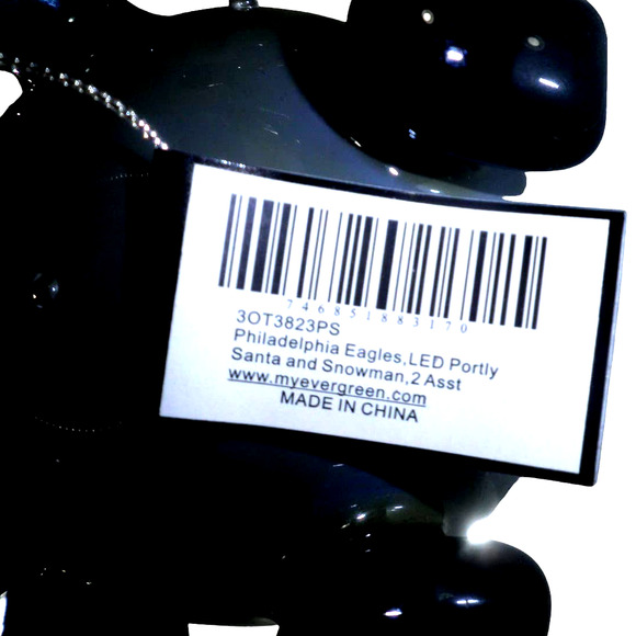 Philadelphia Eagles NFL LED Santa and Snowman Christmas Ornaments - Picture 5 of 7